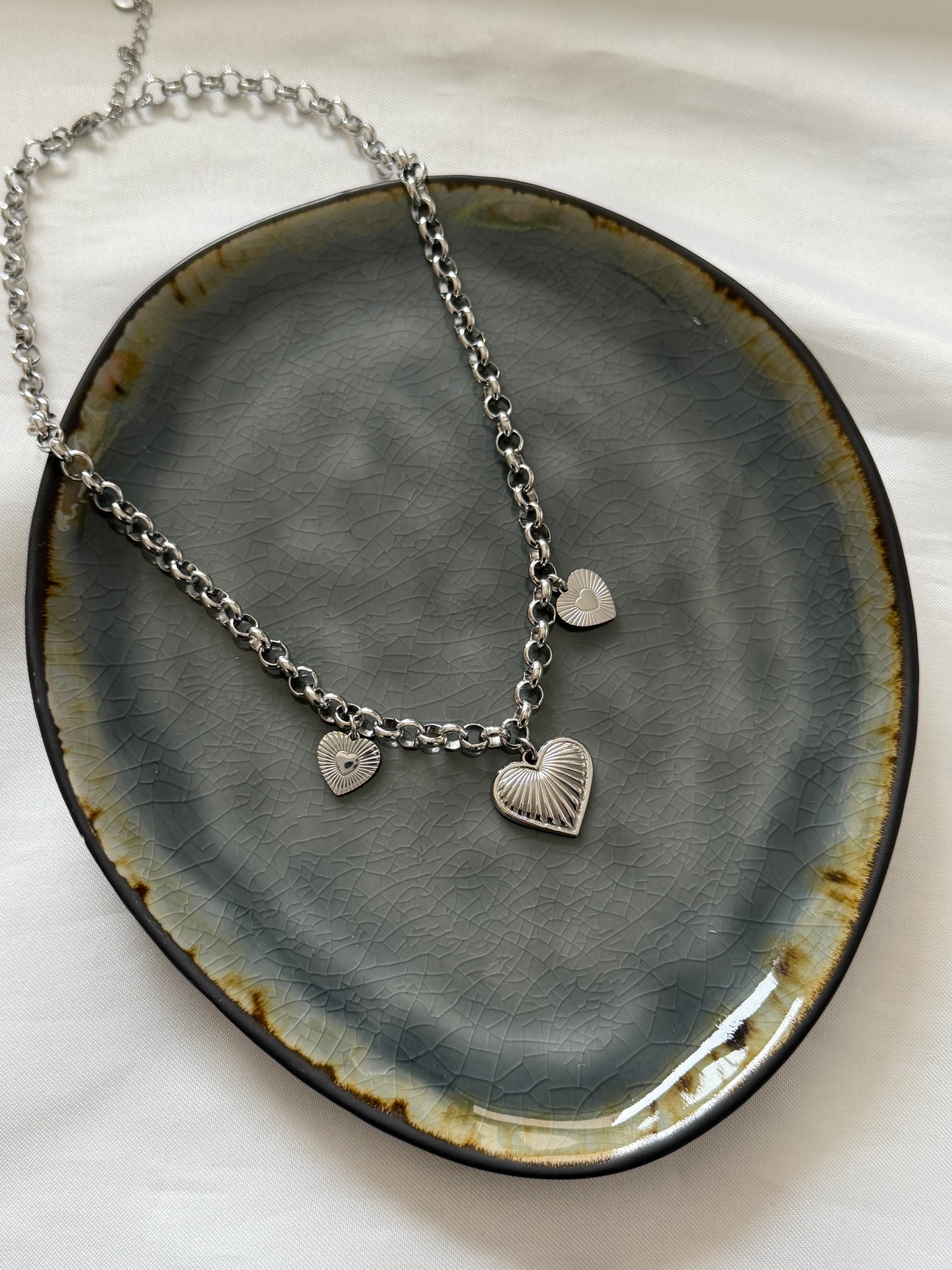 ‘I LOVE YOU’ ketting - goud/zilver