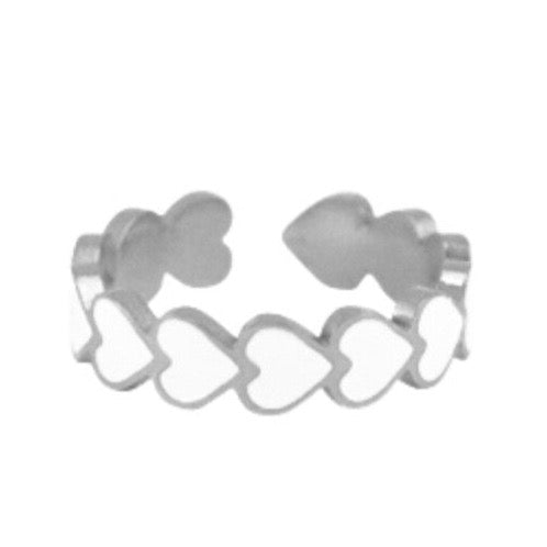 Lilly ring wit - goud / zilver