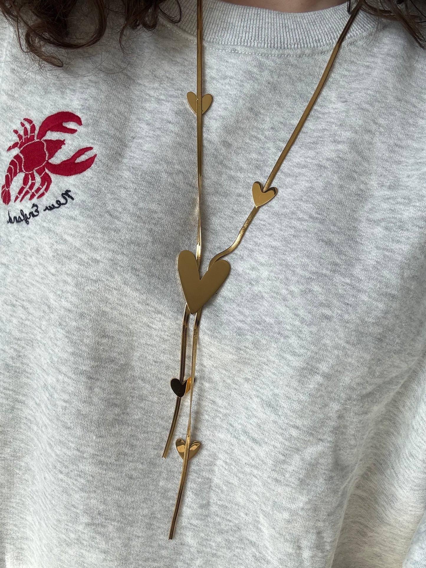 ‘LOVER’ ketting - goud/zilver
