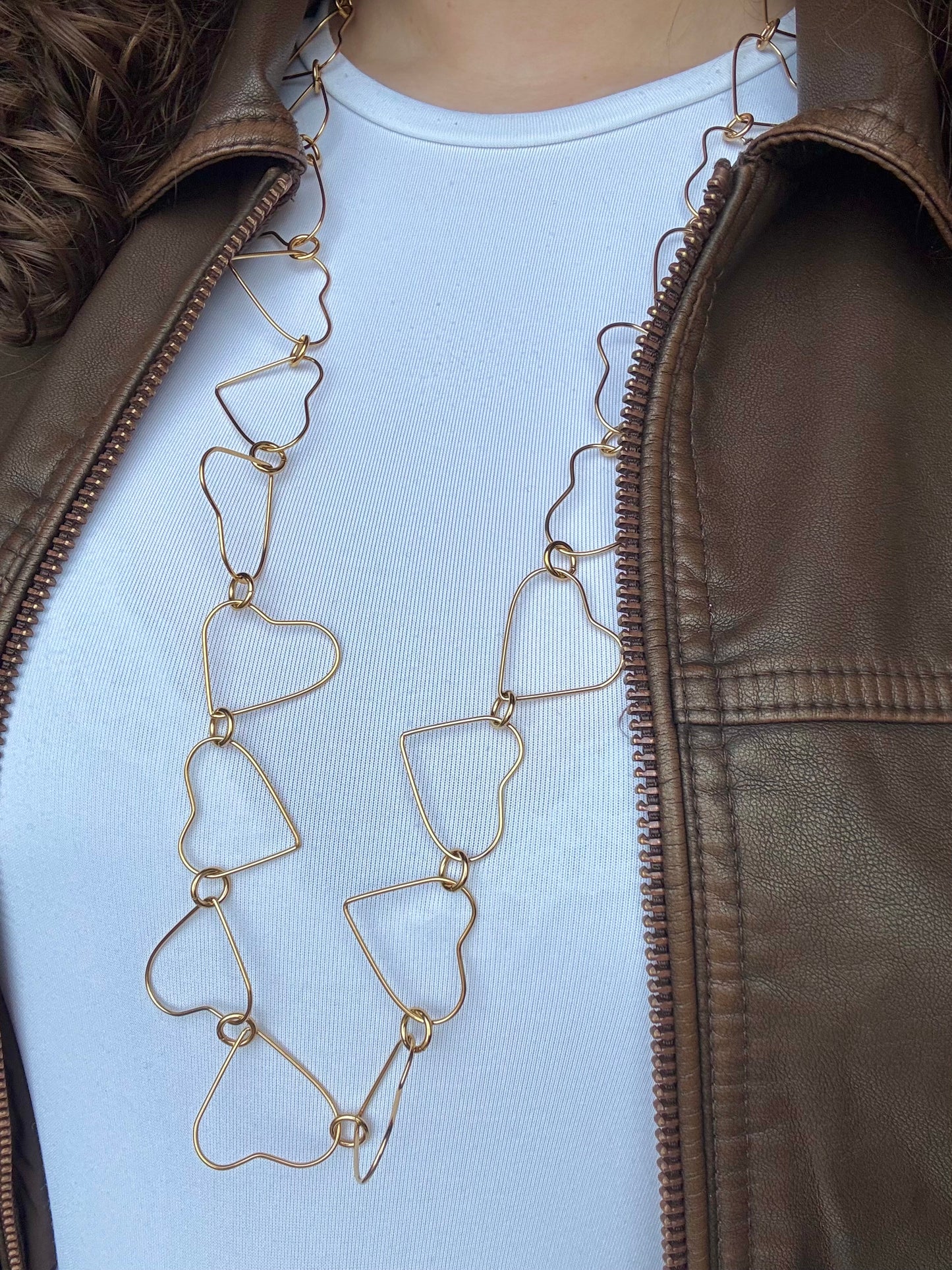 ‘FUNKY HEARTS’ ketting - goud