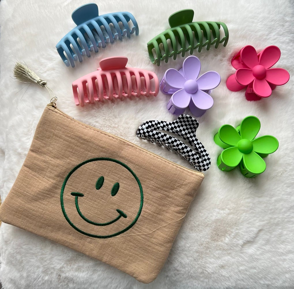 Flower haarclip - groen