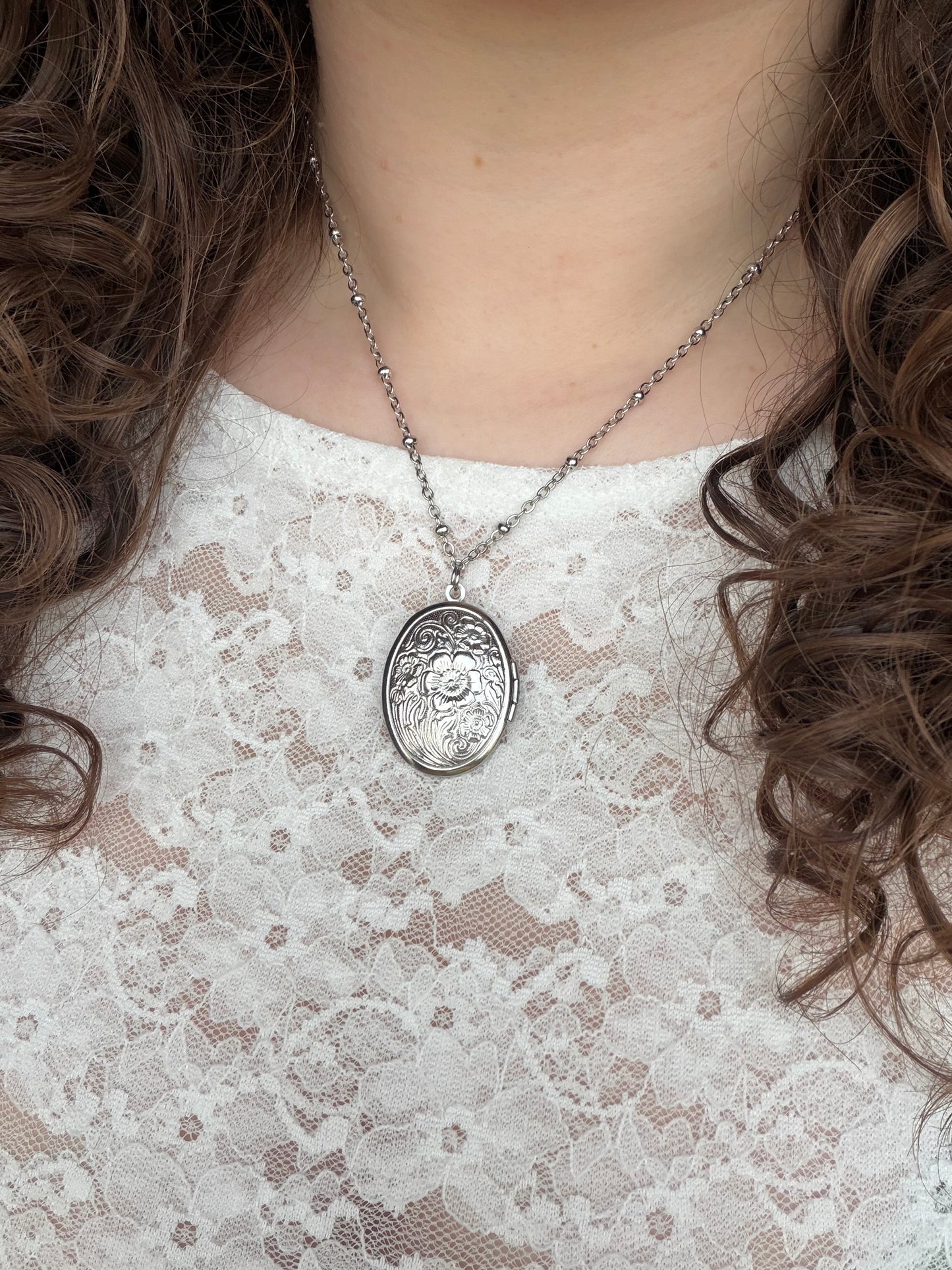 'LOCKED' ketting - zilver