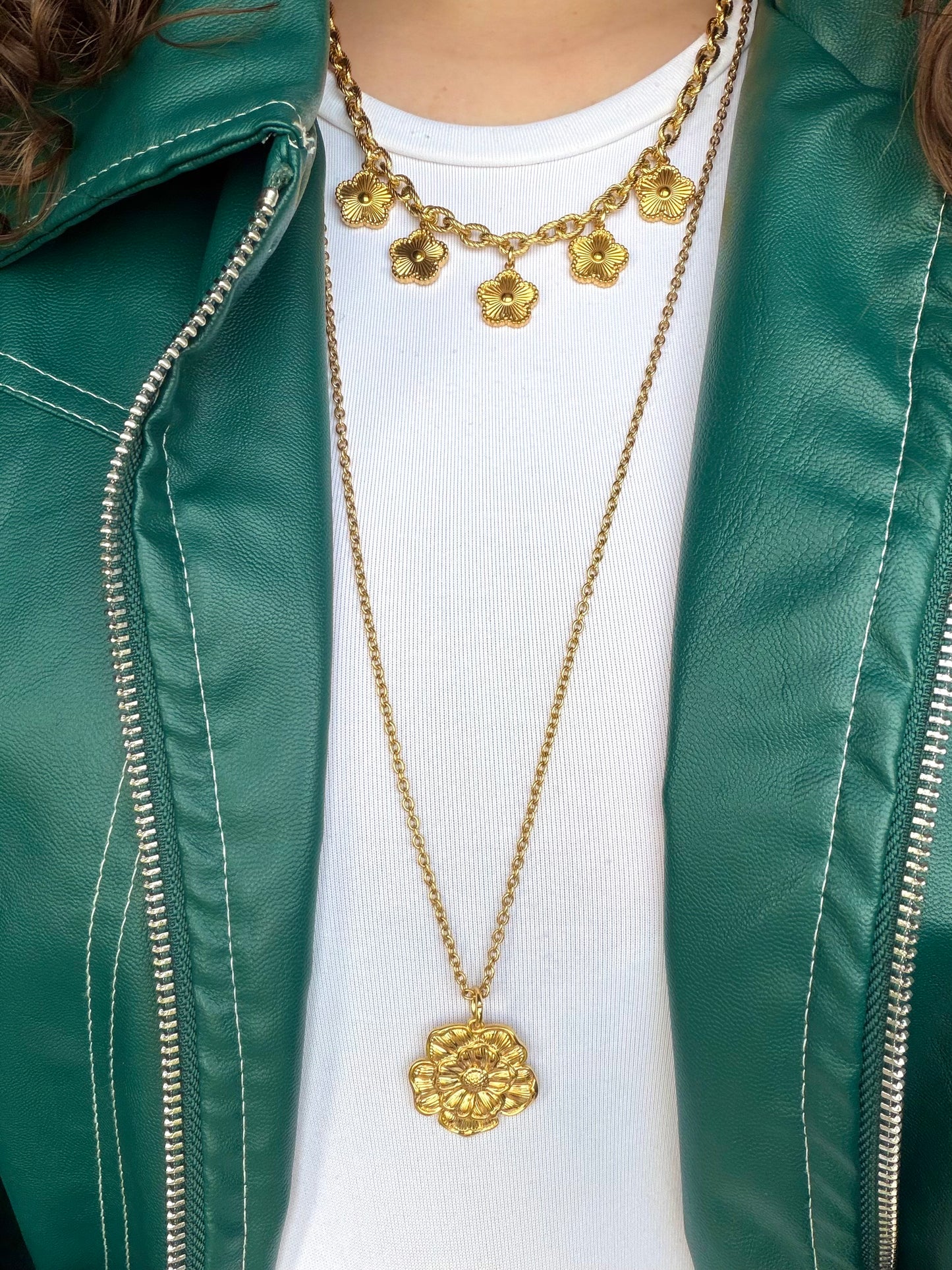 ‘FLORAL’ ketting - goud