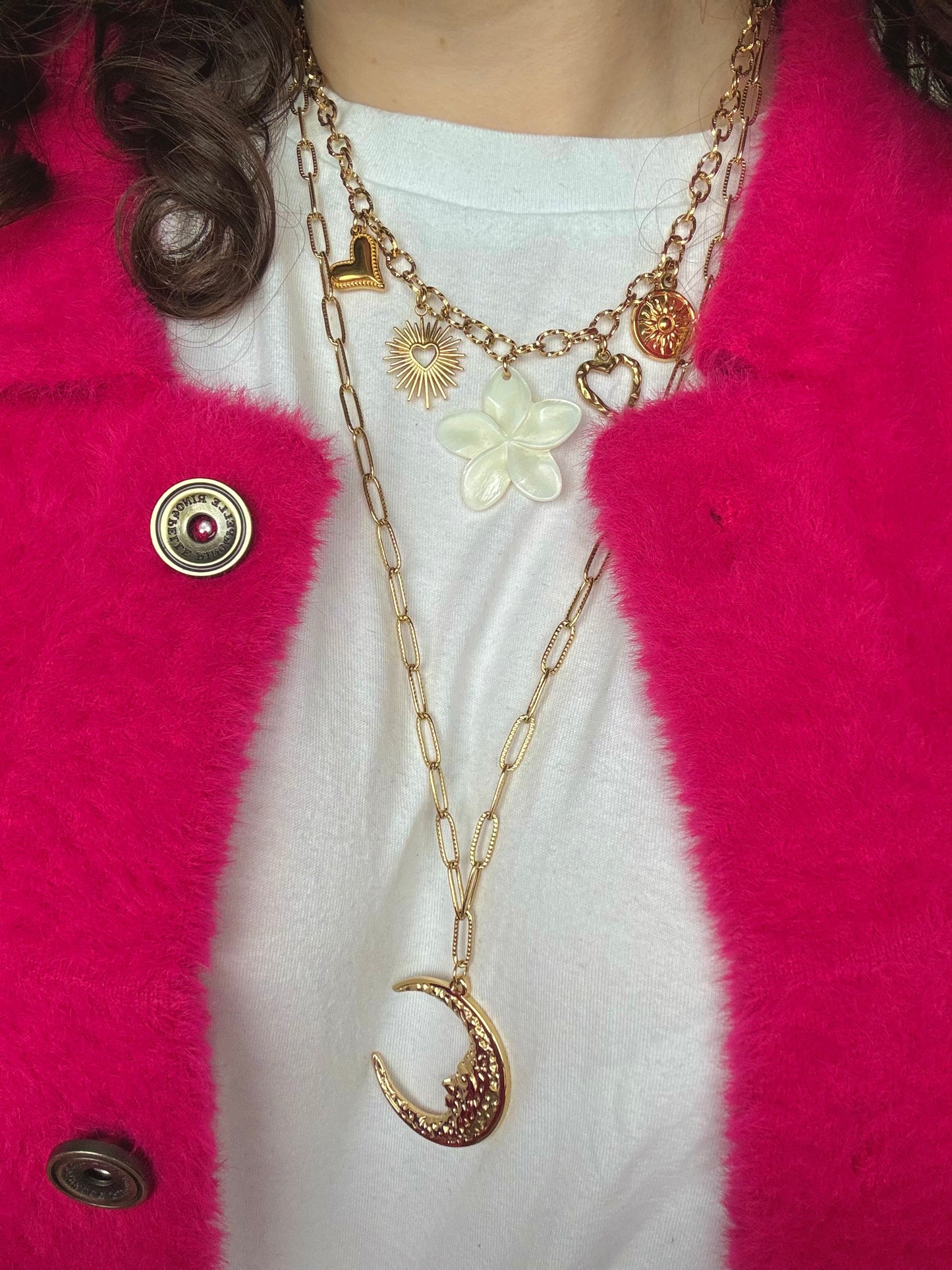 ‘FALL IN LOVE’ ketting - goud