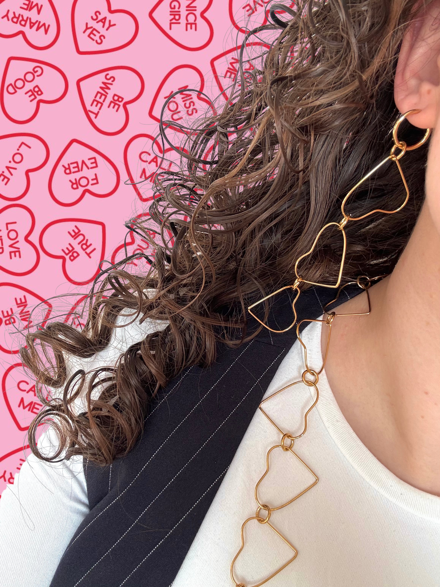 ‘FUNKY HEARTS’ oorbellen - goud