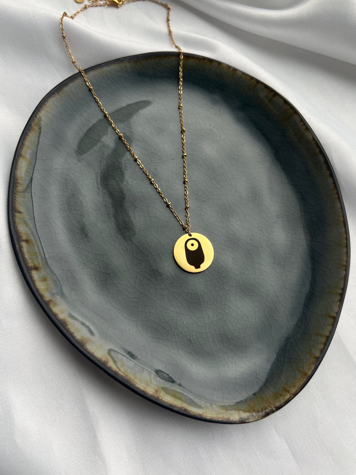 ‘STOMAZAKJE’ ketting - goud/zilver