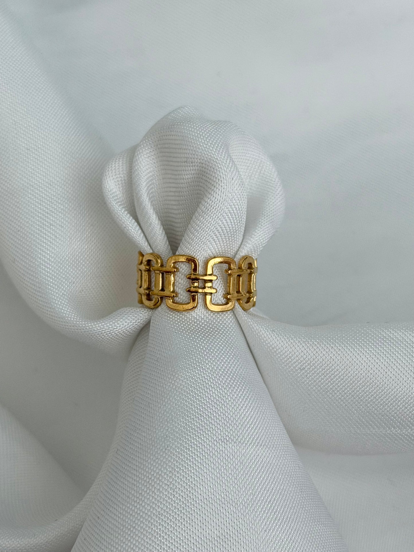 'SQUARE' ring - goud