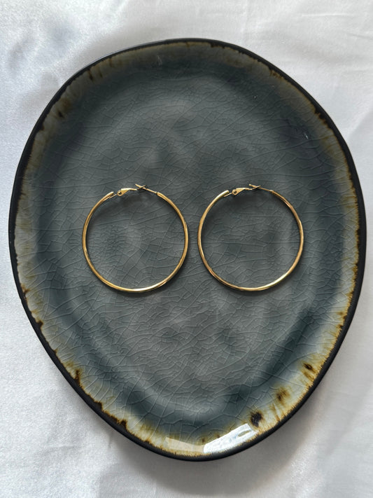 ‘SMALL EMMA HOOPS’ oorbellen - goud/zilver