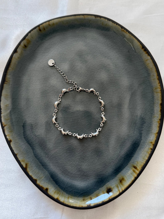 ‘MOON’ armband - zilver