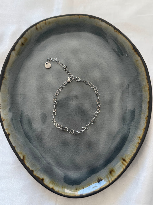 ‘LITTLE HEARTS’ armband - zilver