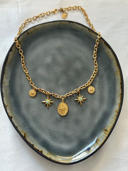 ‘SPARKLE CHARM’ ketting - goud