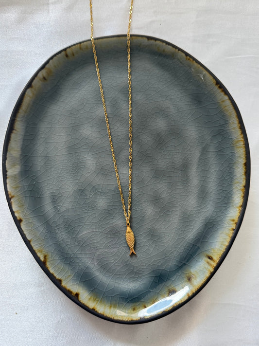 ‘LITTLE FISH’ ketting - goud/zilver