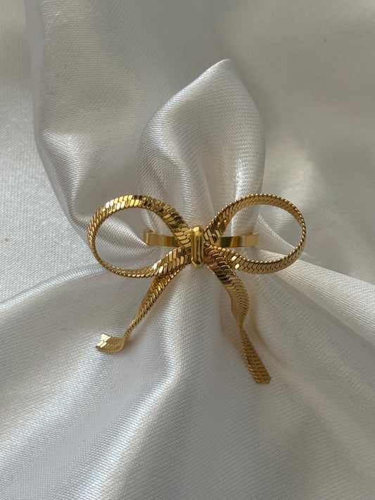 ‘PARTY BOW’ ring - goud