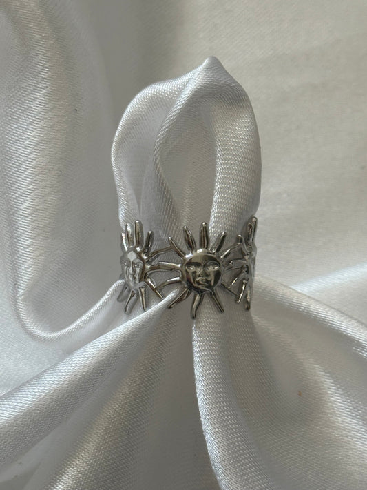 ‘SUN’ ring - goud/zilver