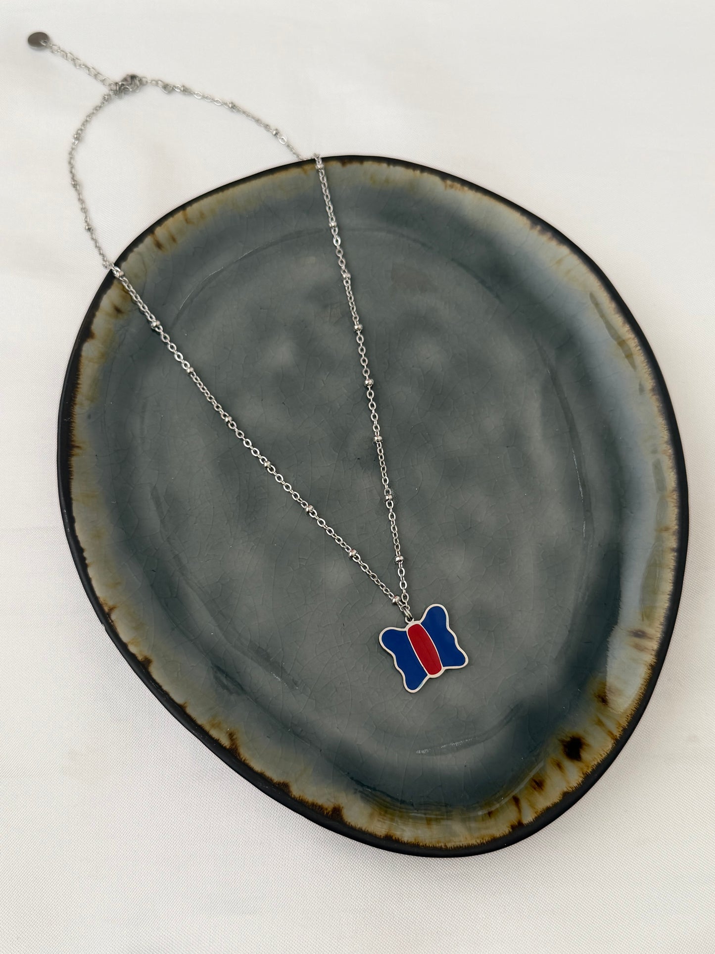 ‘VLINDERKRAAL’ ketting - goud/zilver