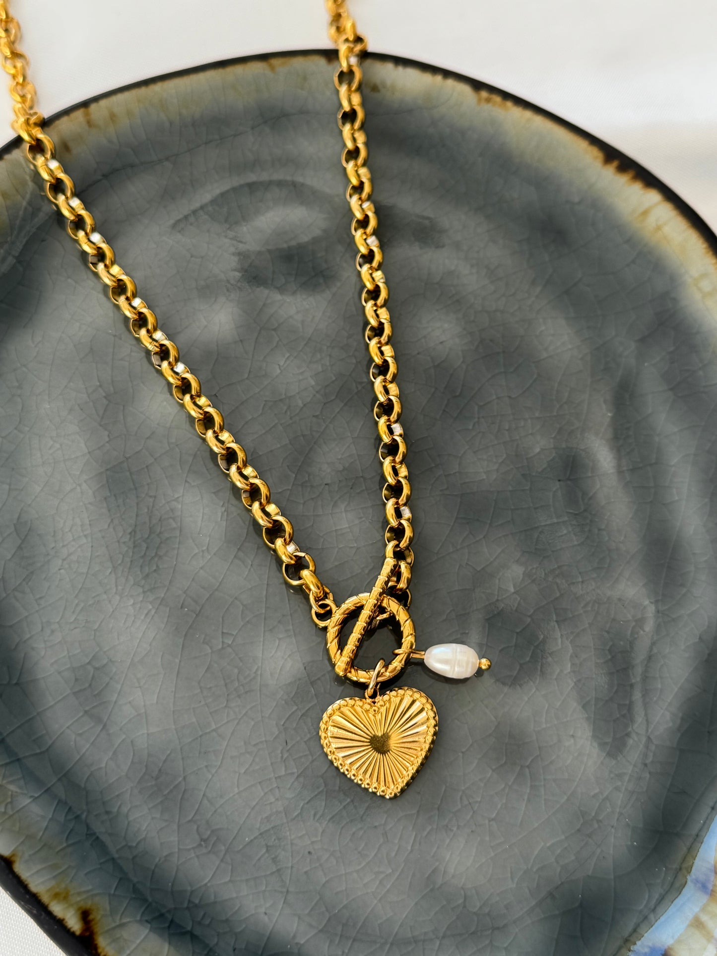 ‘CLASSY PEARL’ ketting - goud