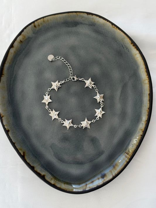 ‘ROCKSTAR’ armband - zilver