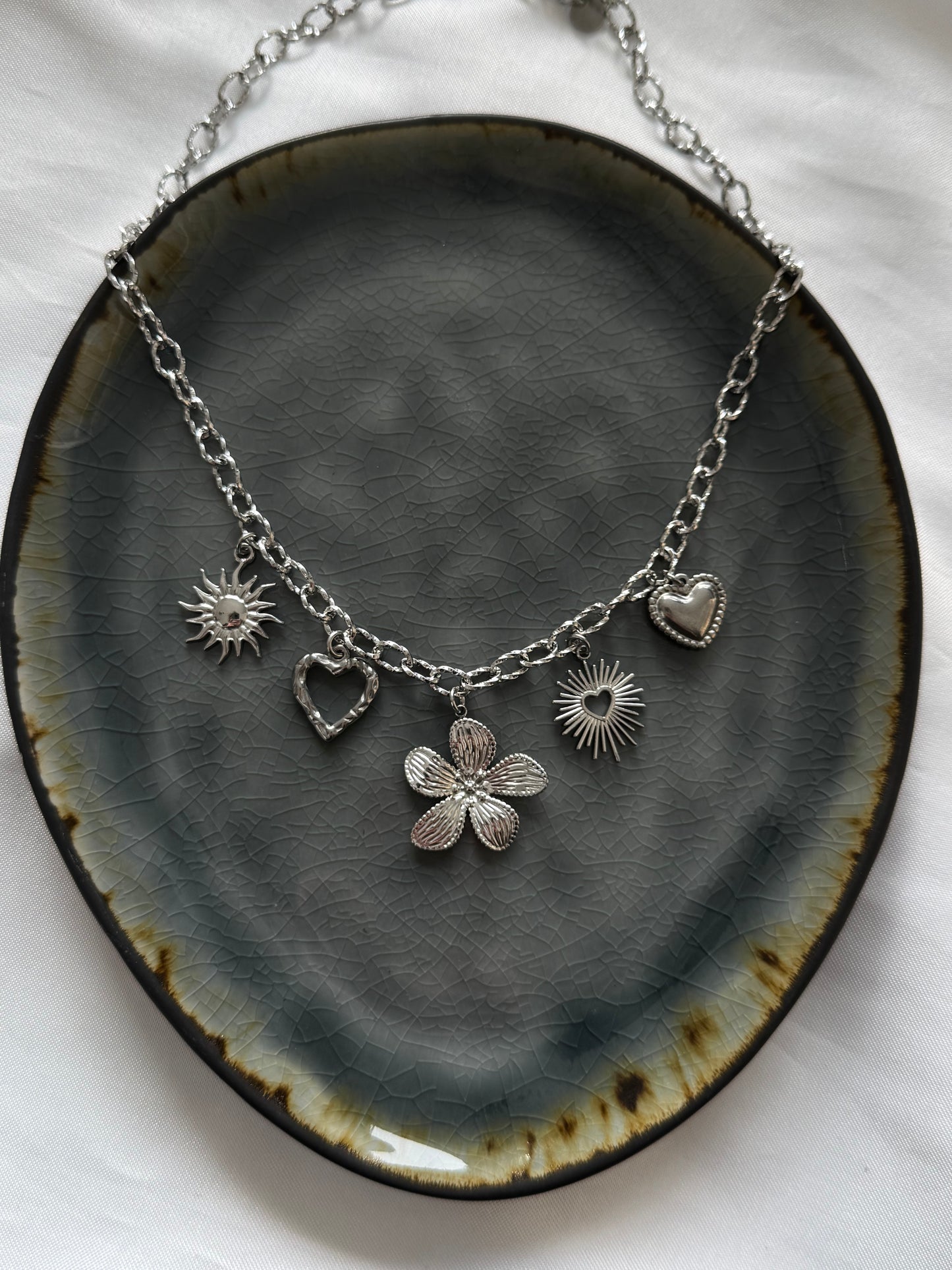 ‘FLOWER’ ketting - goud/zilver