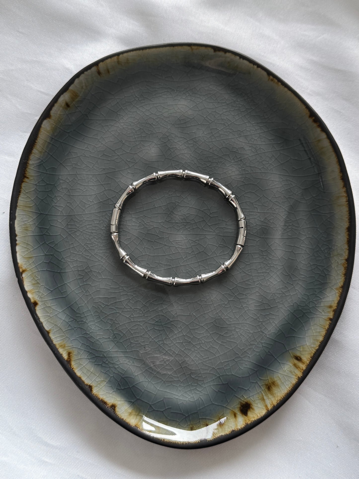 ‘BAMBOO’ bangle armband - goud/zilver