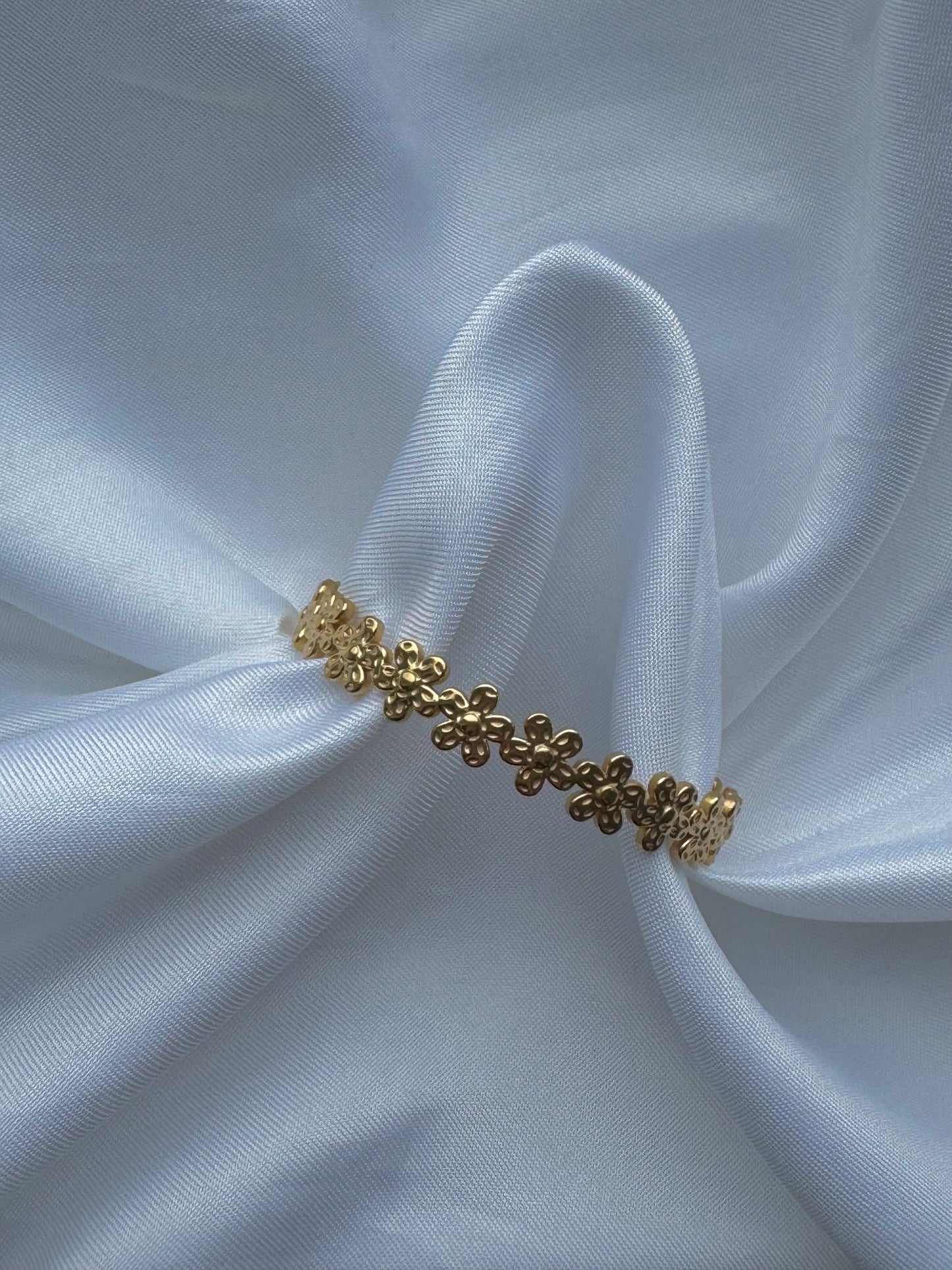 ‘FLOWERS’ armband - goud/zilver