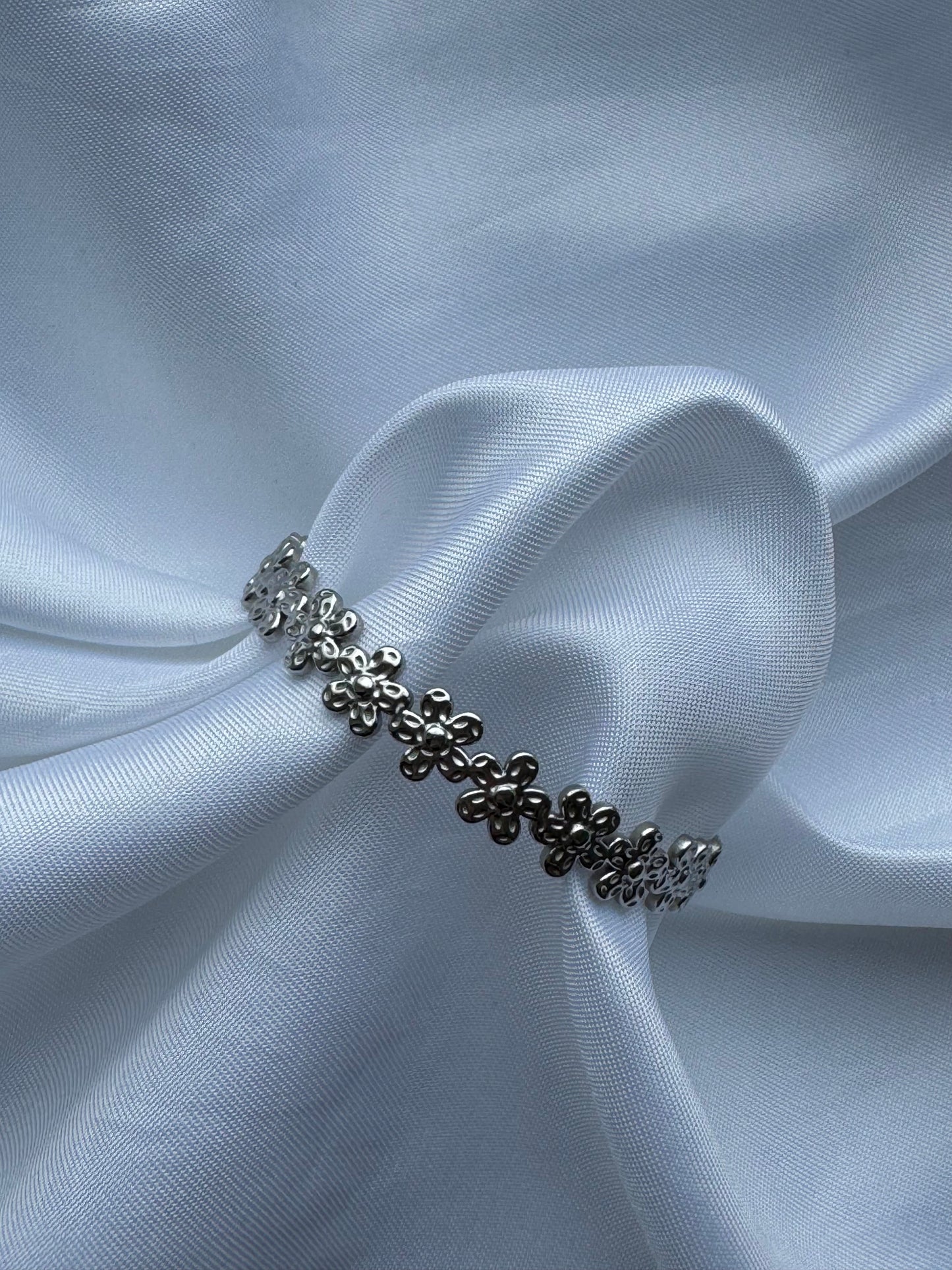 ‘FLOWERS’ armband - goud/zilver