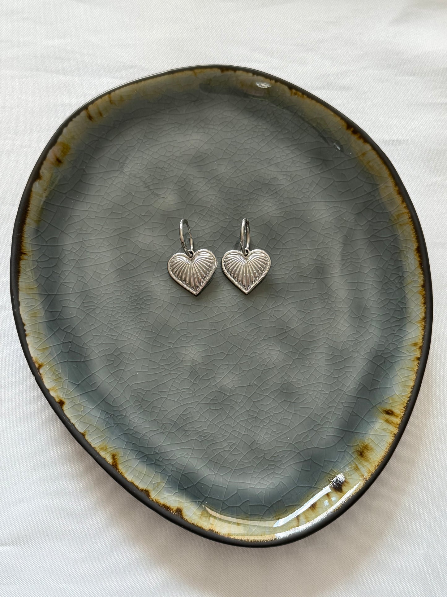 ‘VALENTINE’ oorbellen - goud/zilver