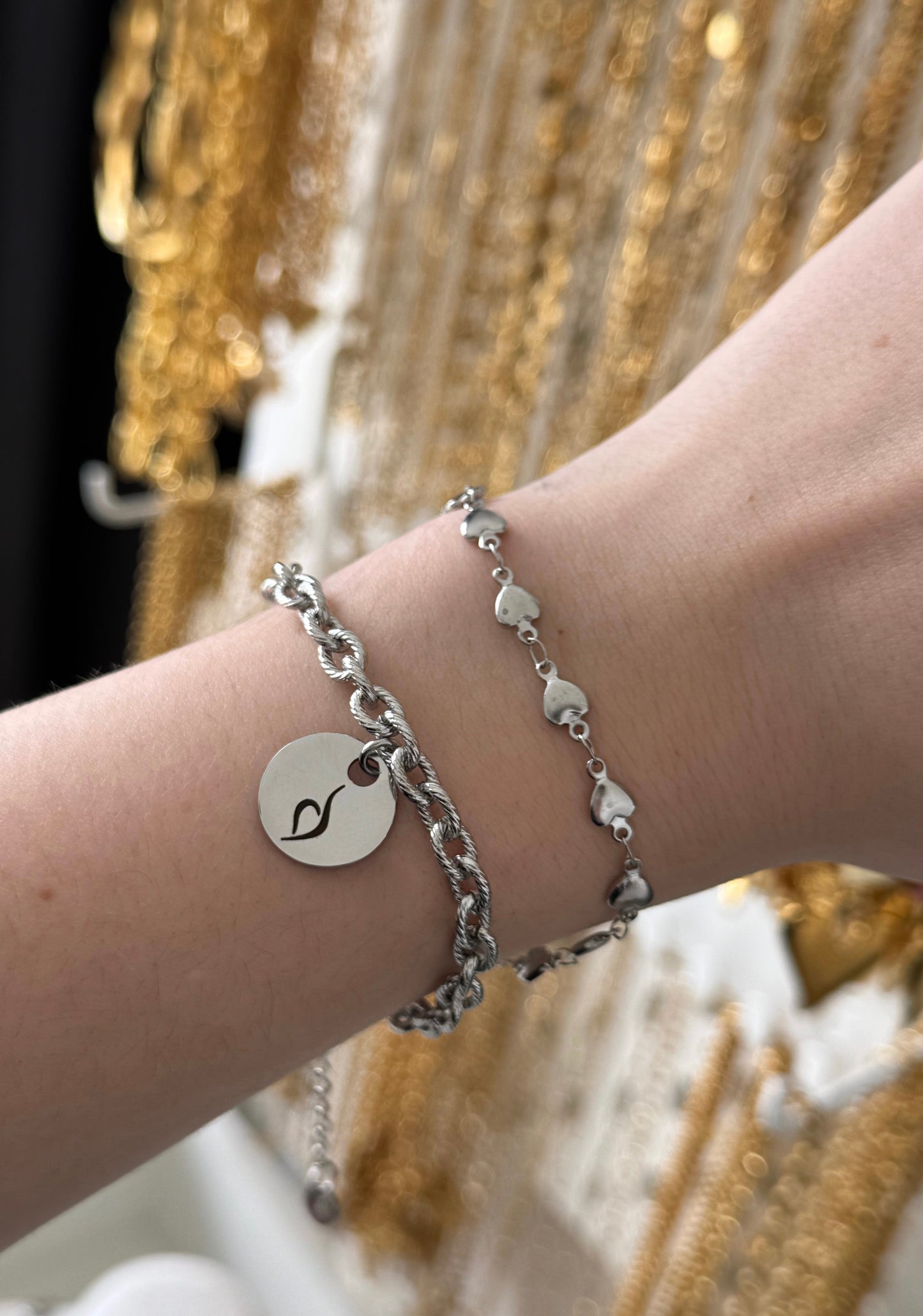 ‘NEDA LOGO’ armband - goud/zilver