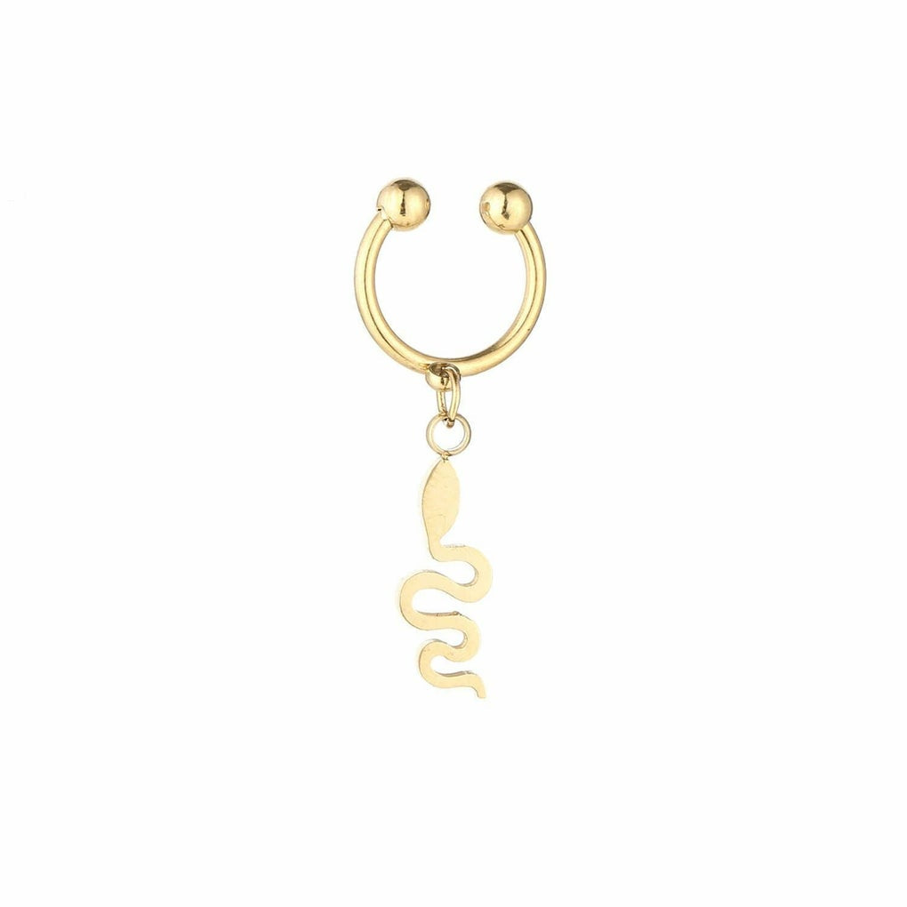 Snake earcuff - goud / zilver