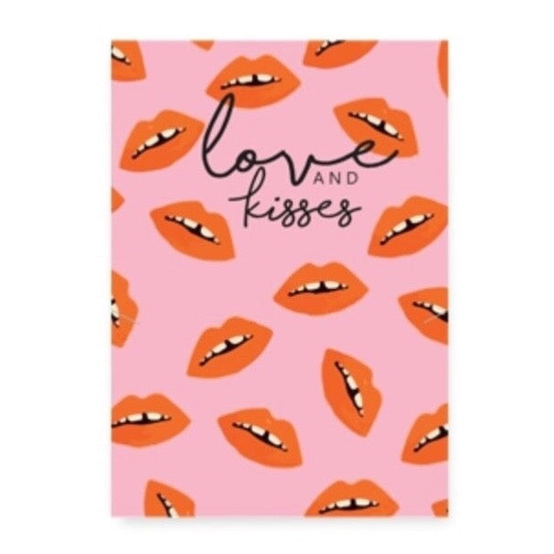 Love and kisses kaartje