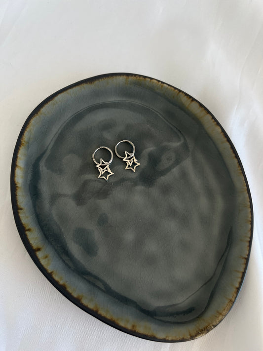 ‘STARGAZING’ oorbellen - goud/zilver