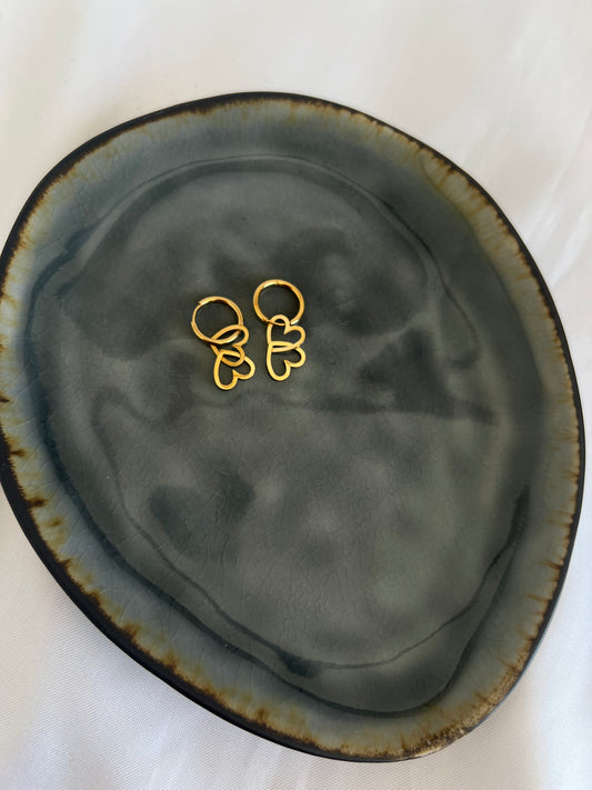 ‘LOTS OF LOVE’ oorbellen - goud/zilver