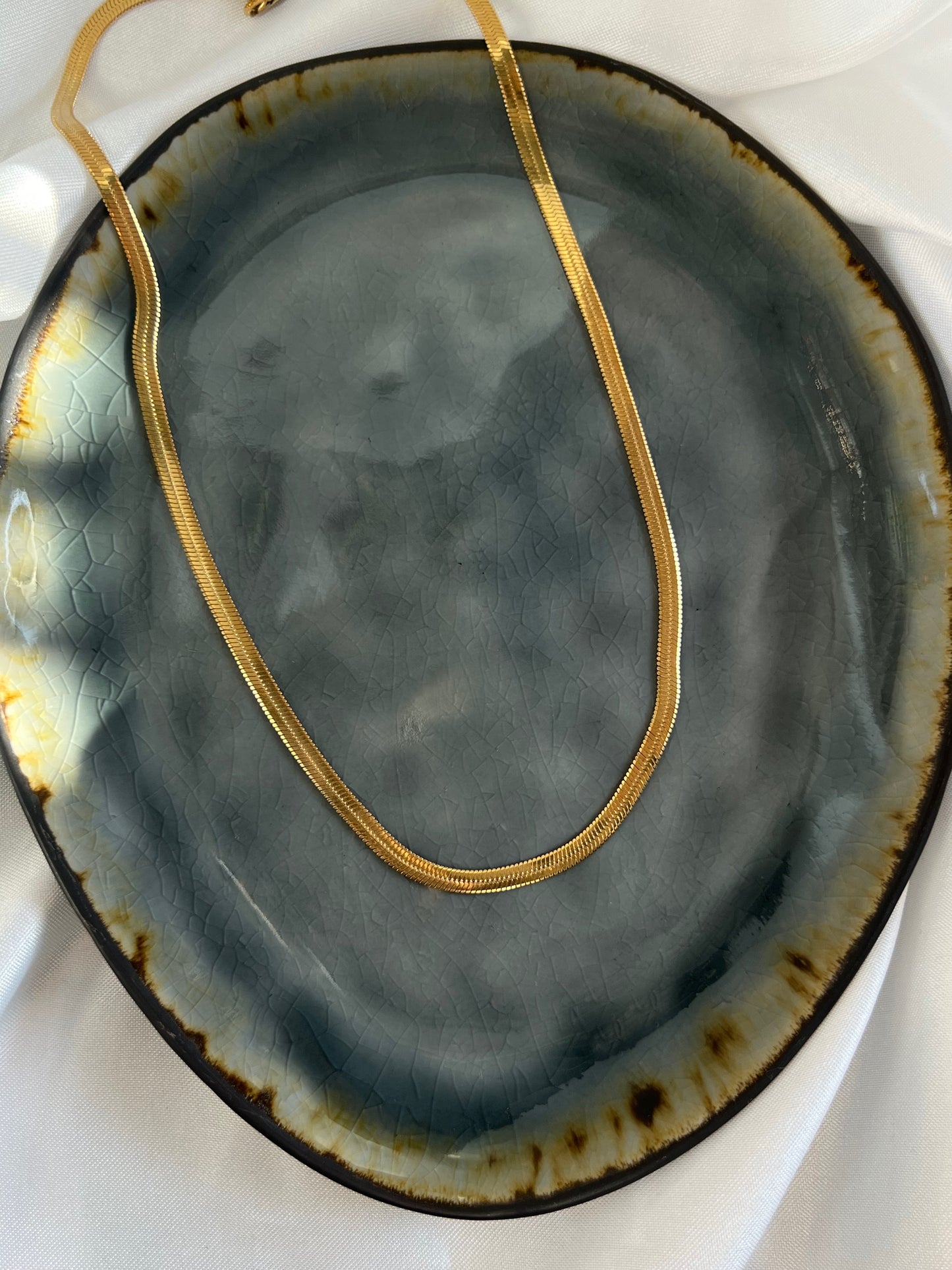 ‘VISSENGRAAT’ ketting - goud/zilver