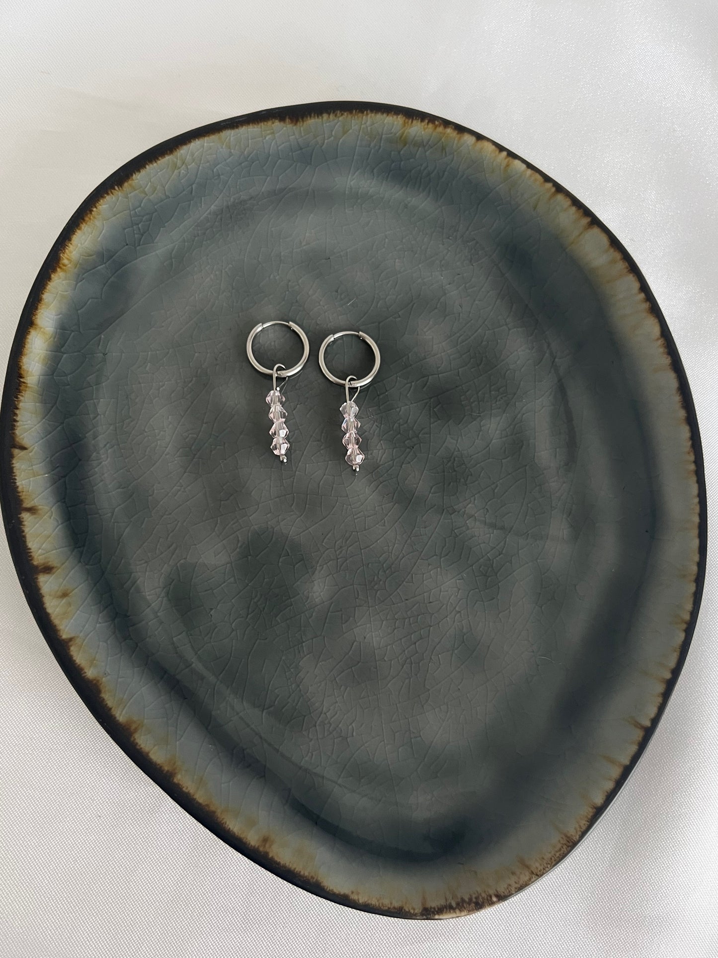 ‘CRYSTAL’ oorbellen - zilver