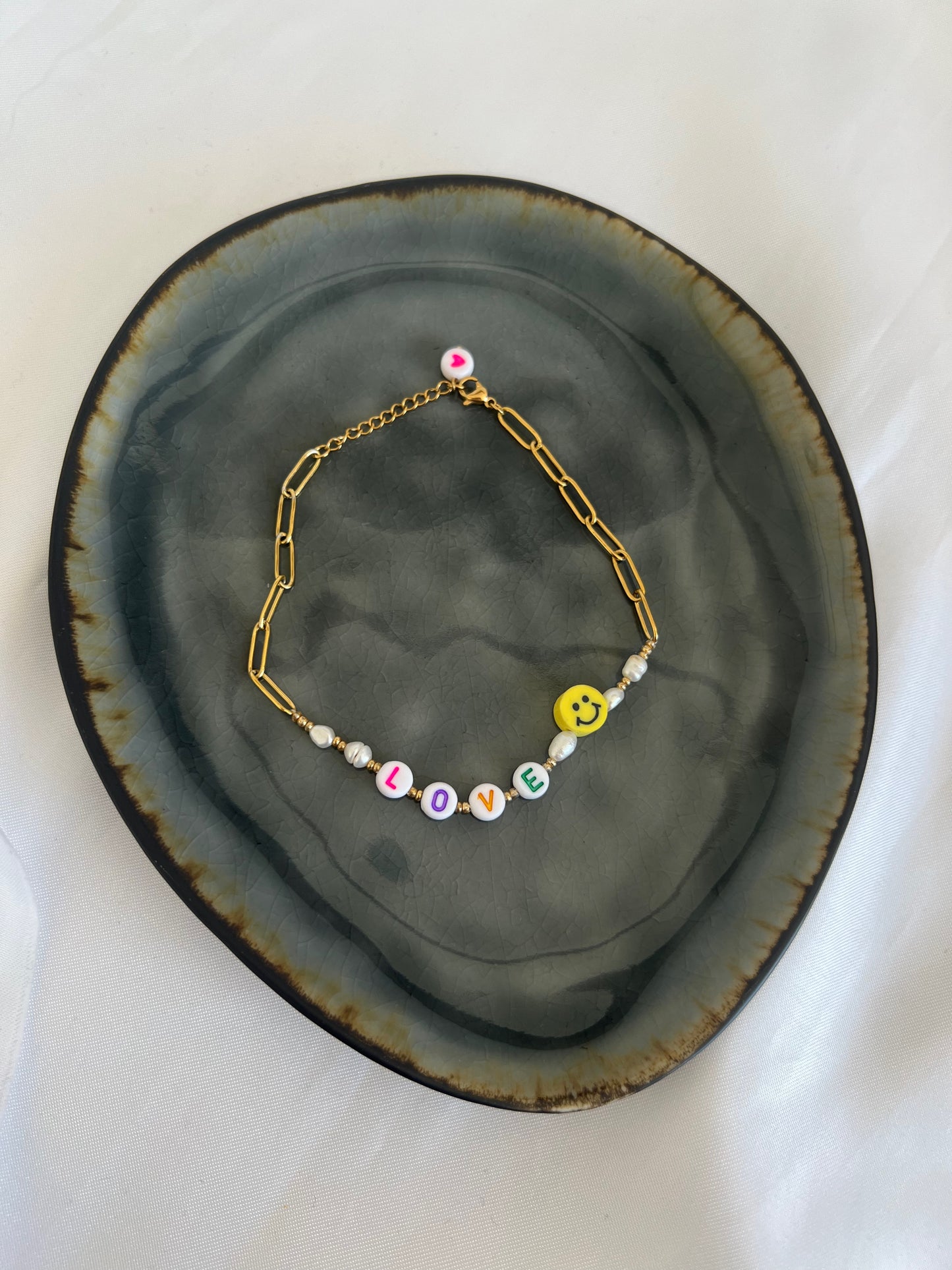 ‘HAPPY LOVE’ enkelbandje - goud