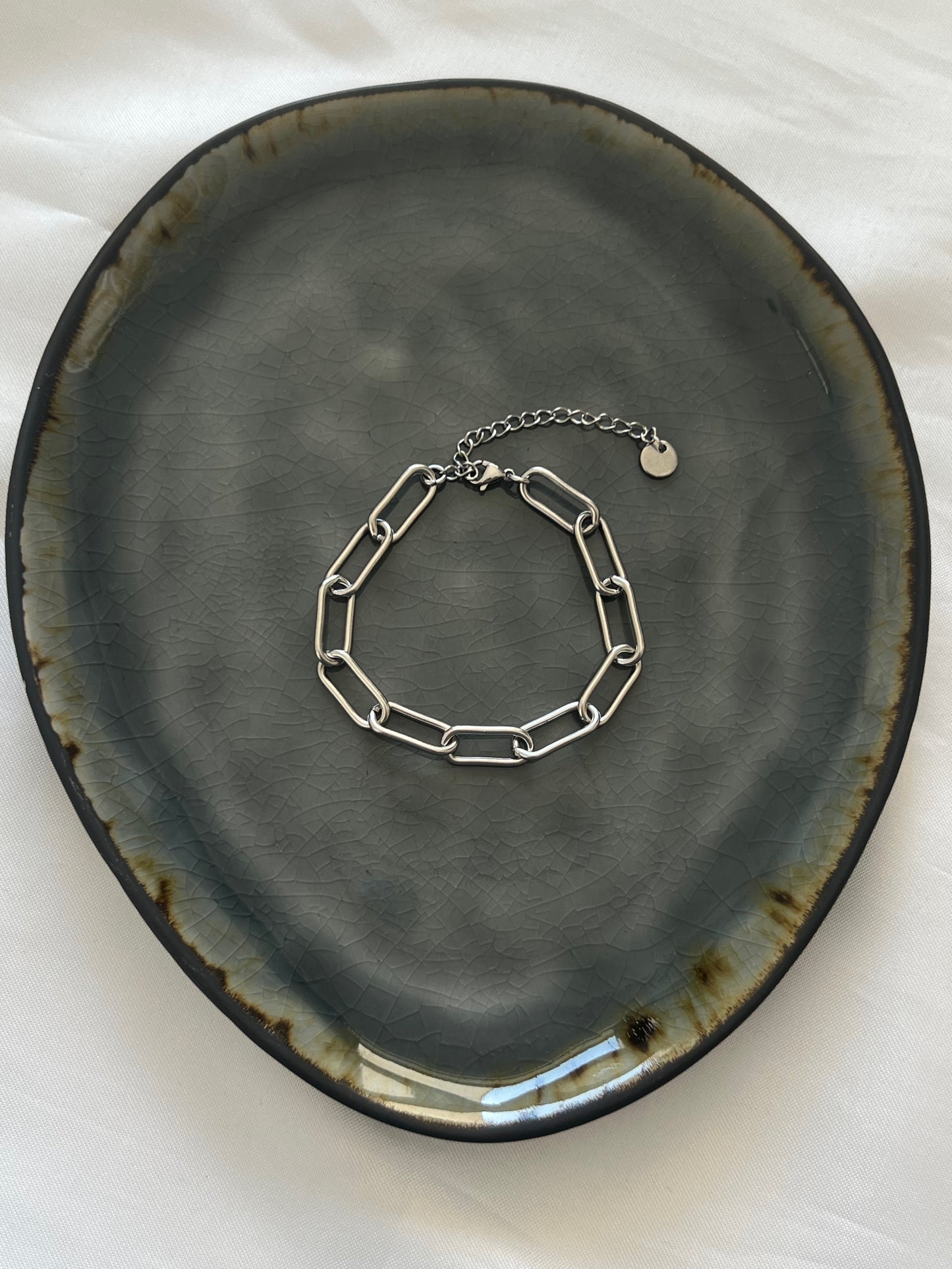 ‘CHUNKY CHAIN’ armband - goud/zilver