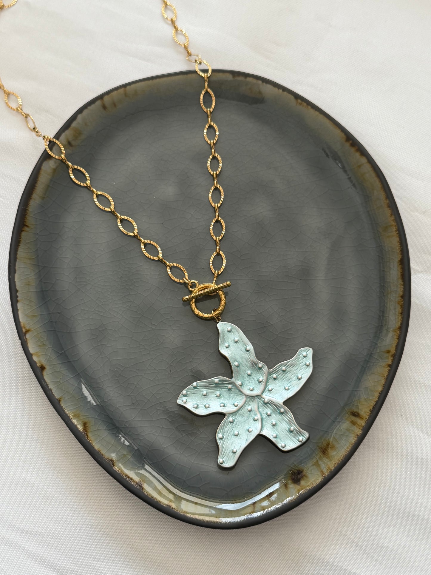 ‘BAILEY BLUE’ ketting - goud