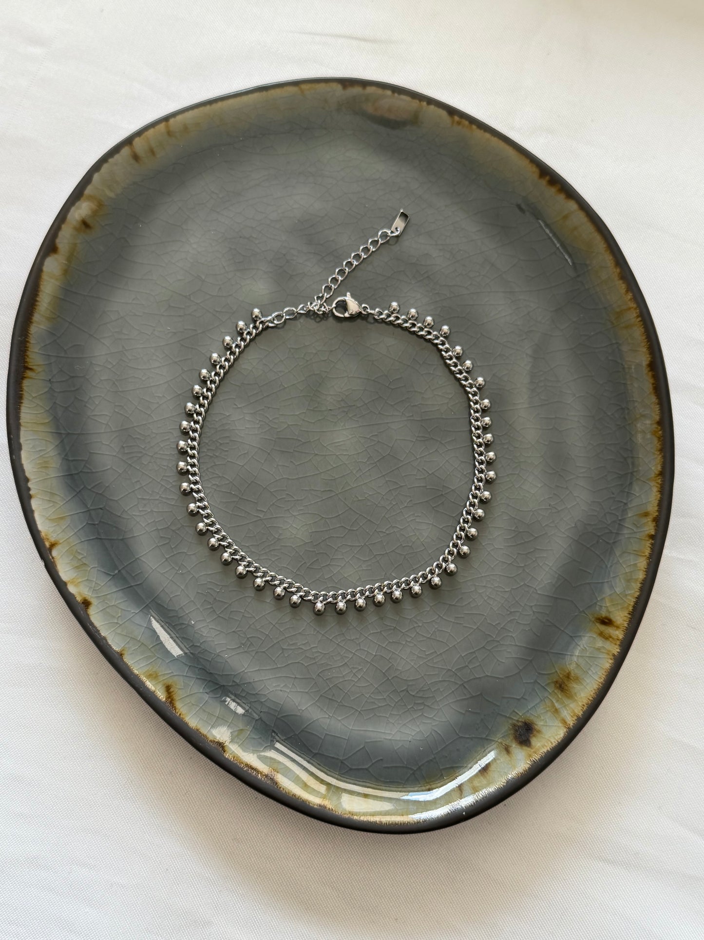 ‘LITTLE DOTS’ enkelbandje - goud/zilver