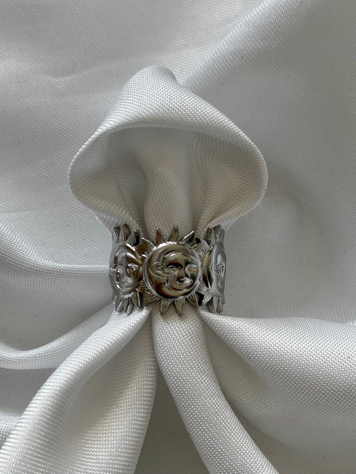 ‘SUN&MOON’ ring - goud/zilver