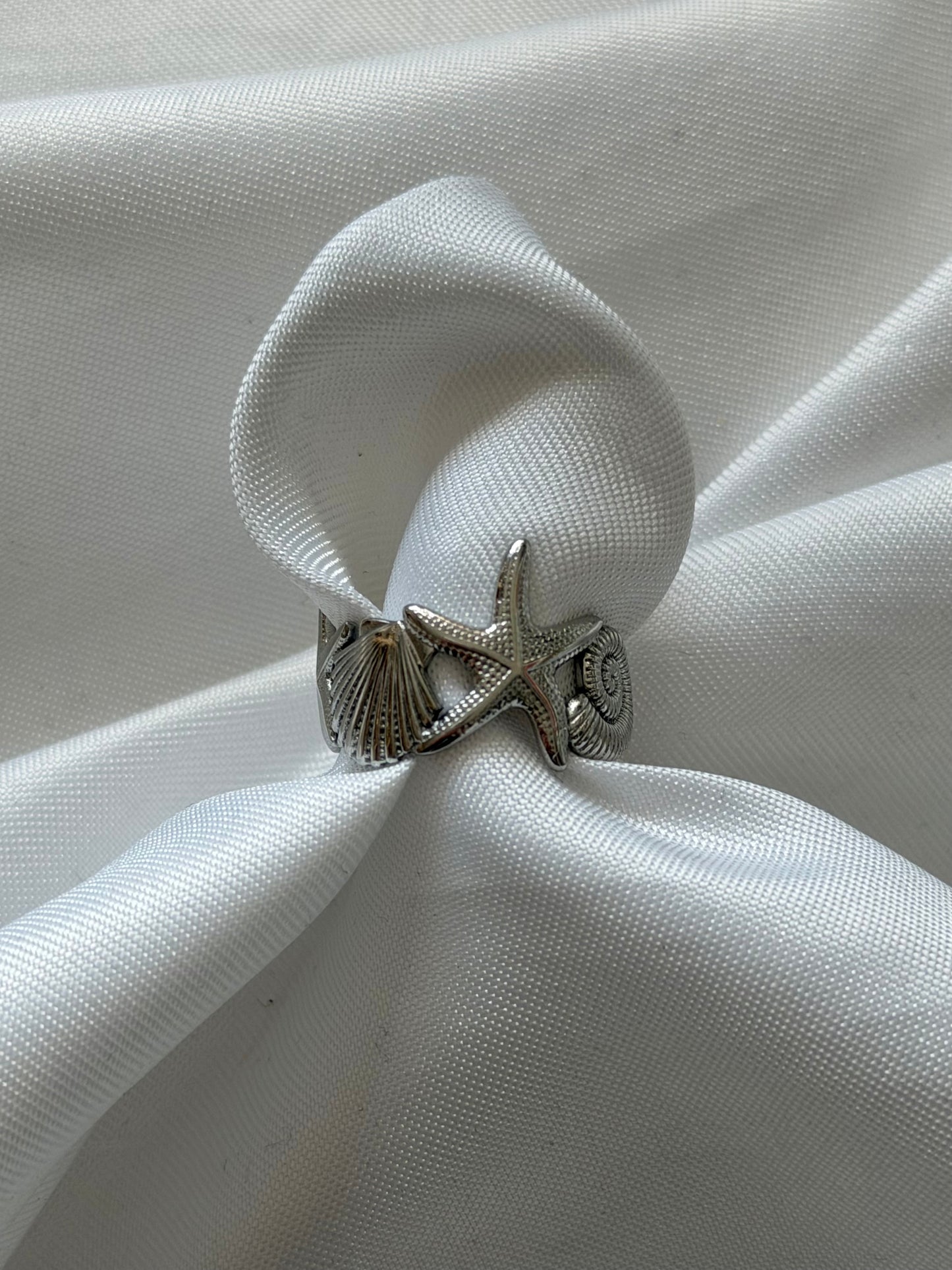 ‘SEA YA LATER’ ring - goud/zilver