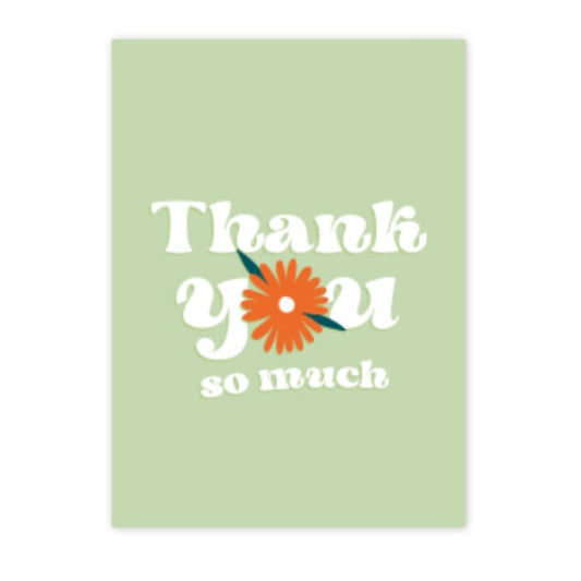 ‘THANKYOU SO MUCH’ kaartje