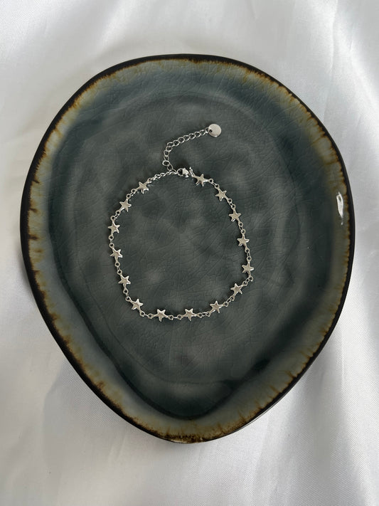 ‘STARS’ enkelbandje - goud/zilver