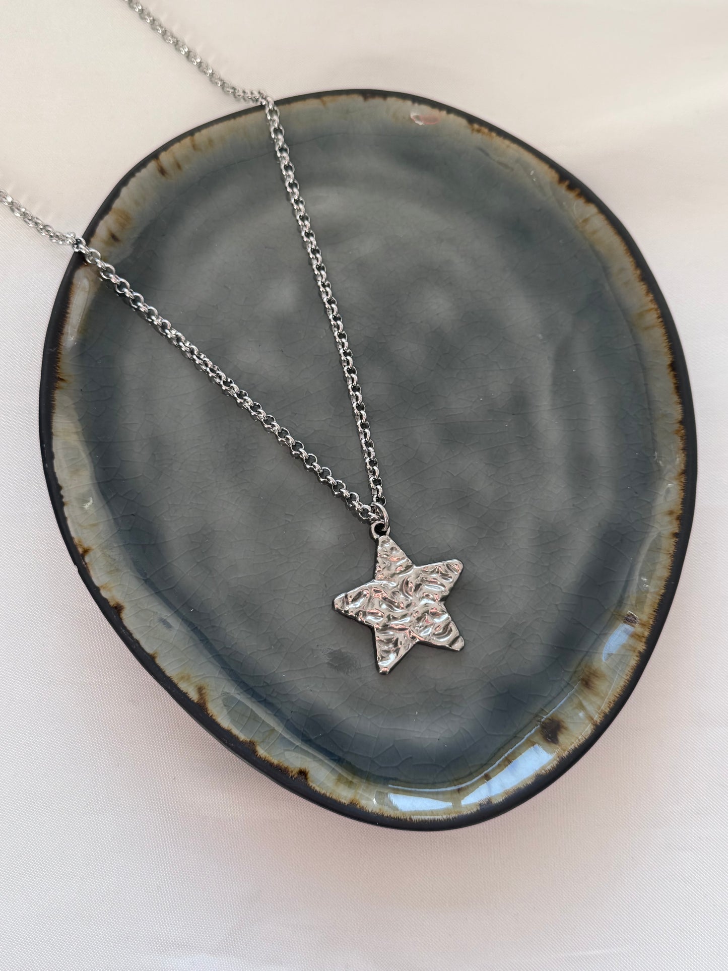 ‘STATEMENT STAR’ lange ketting - goud/zilver