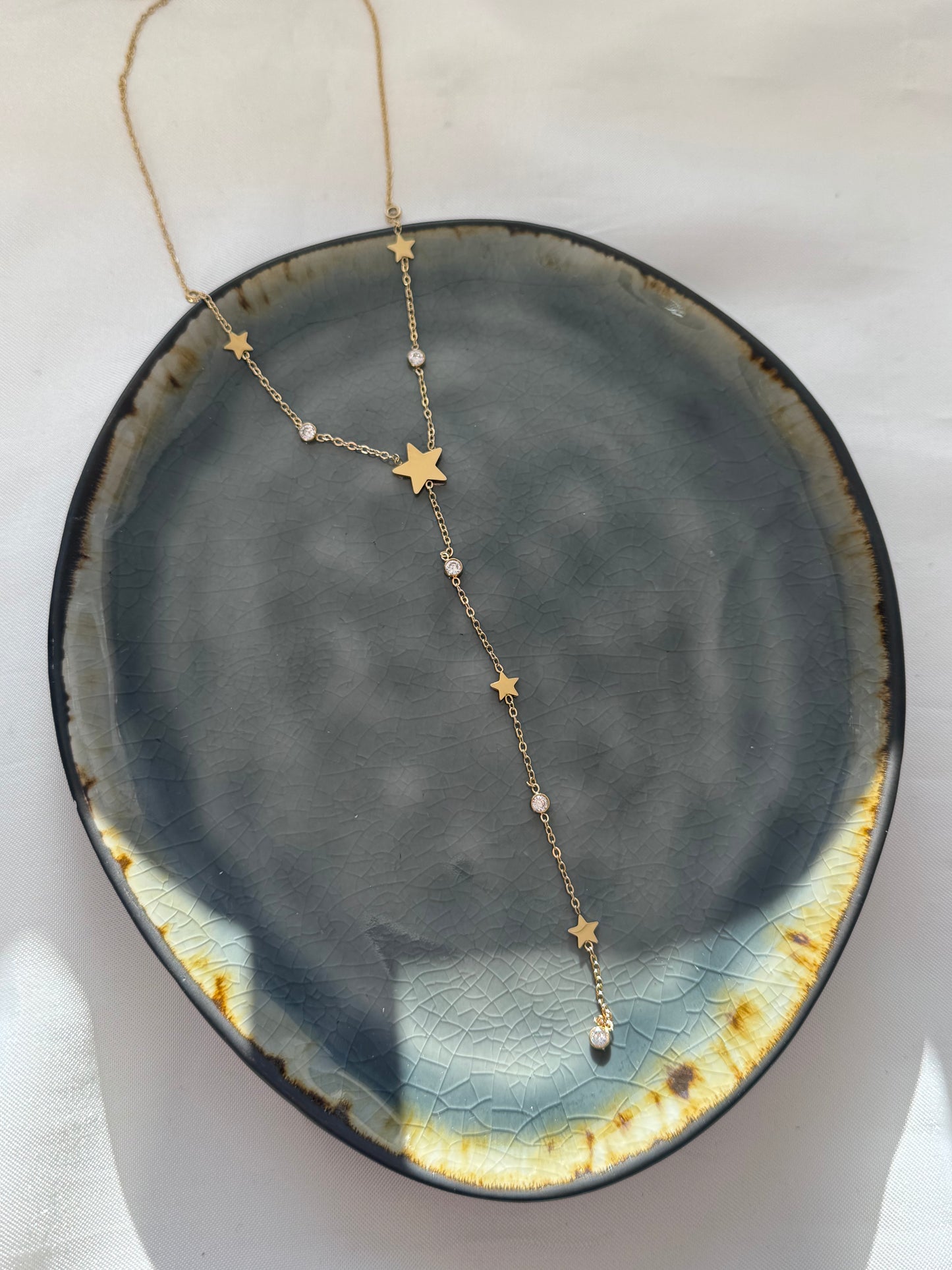 ‘SPARKLES’ ketting - goud/zilver