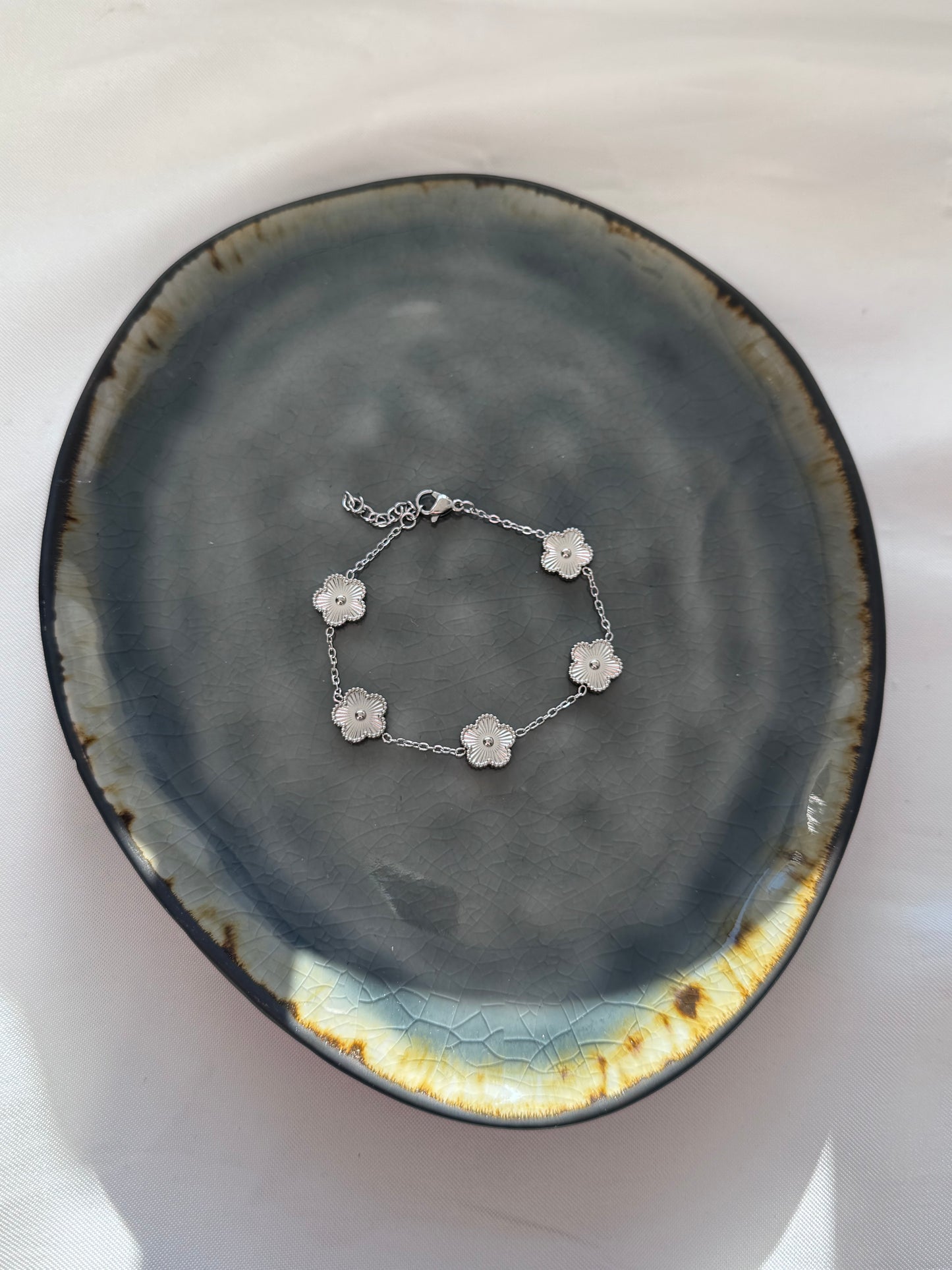 ‘FLOWER’ armband - goud/zilver