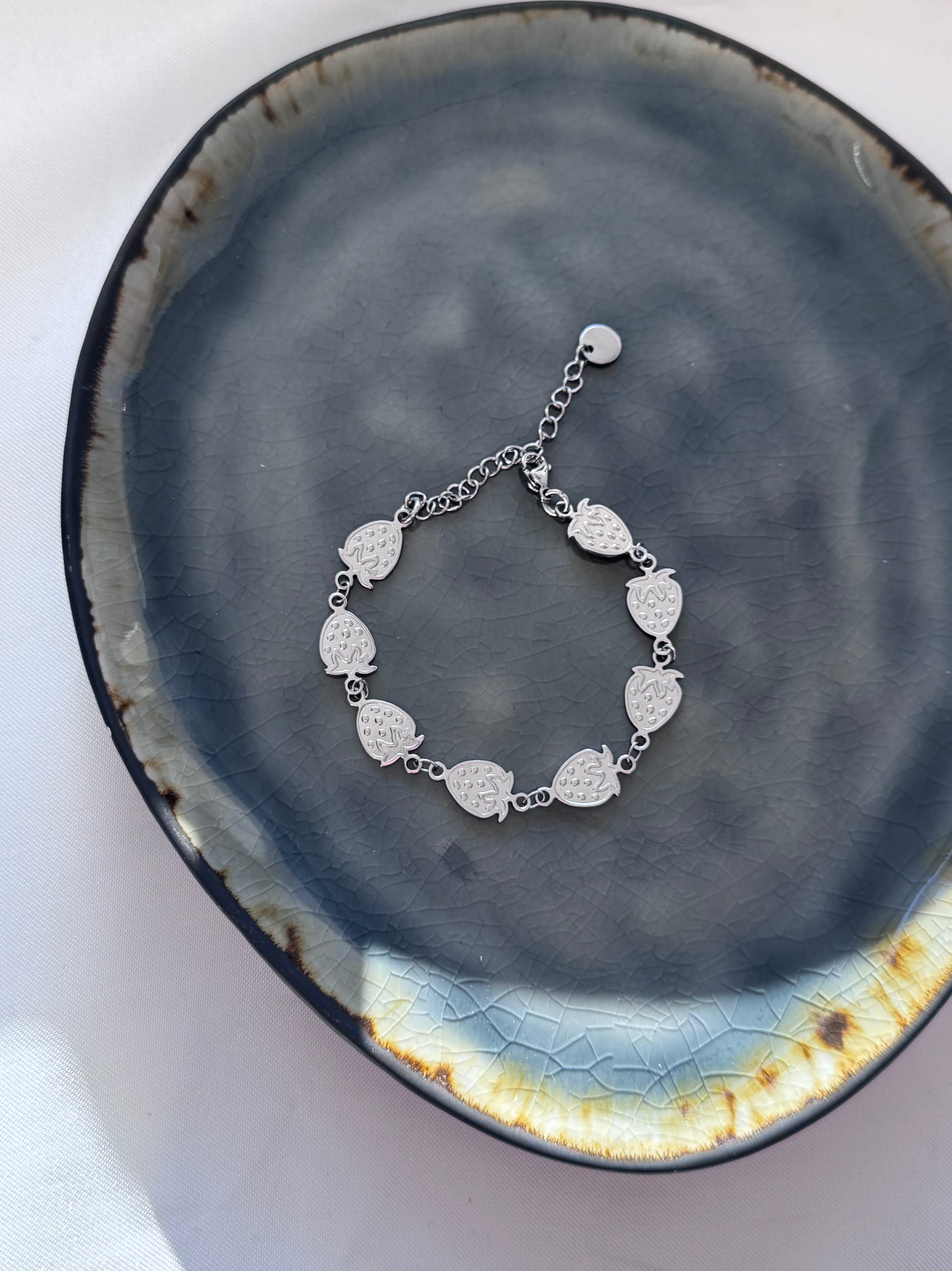 ‘STRAWBERRY’ armband - goud/zilver