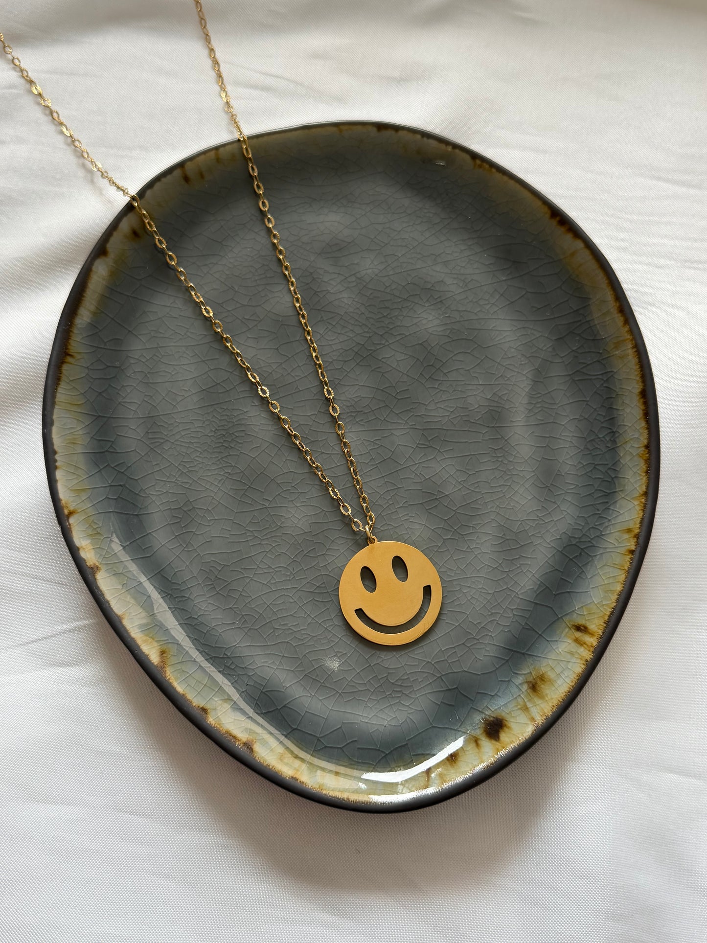 ‘SMILEY’ ketting - goud