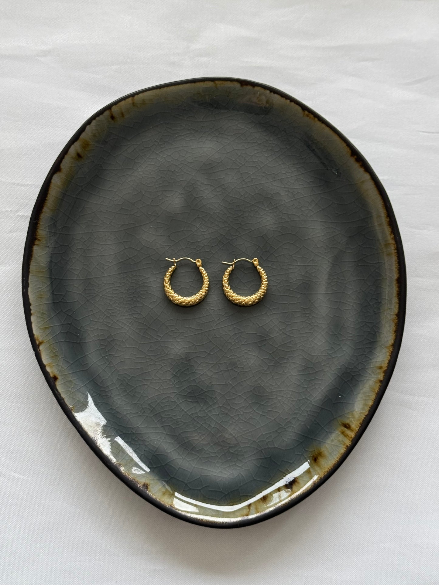 ‘PARTY HOOPS’ oorbellen - goud/zilver