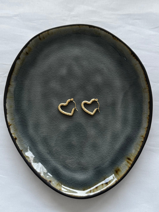 ‘PARTY HEART’ oorbellen - goud/zilver