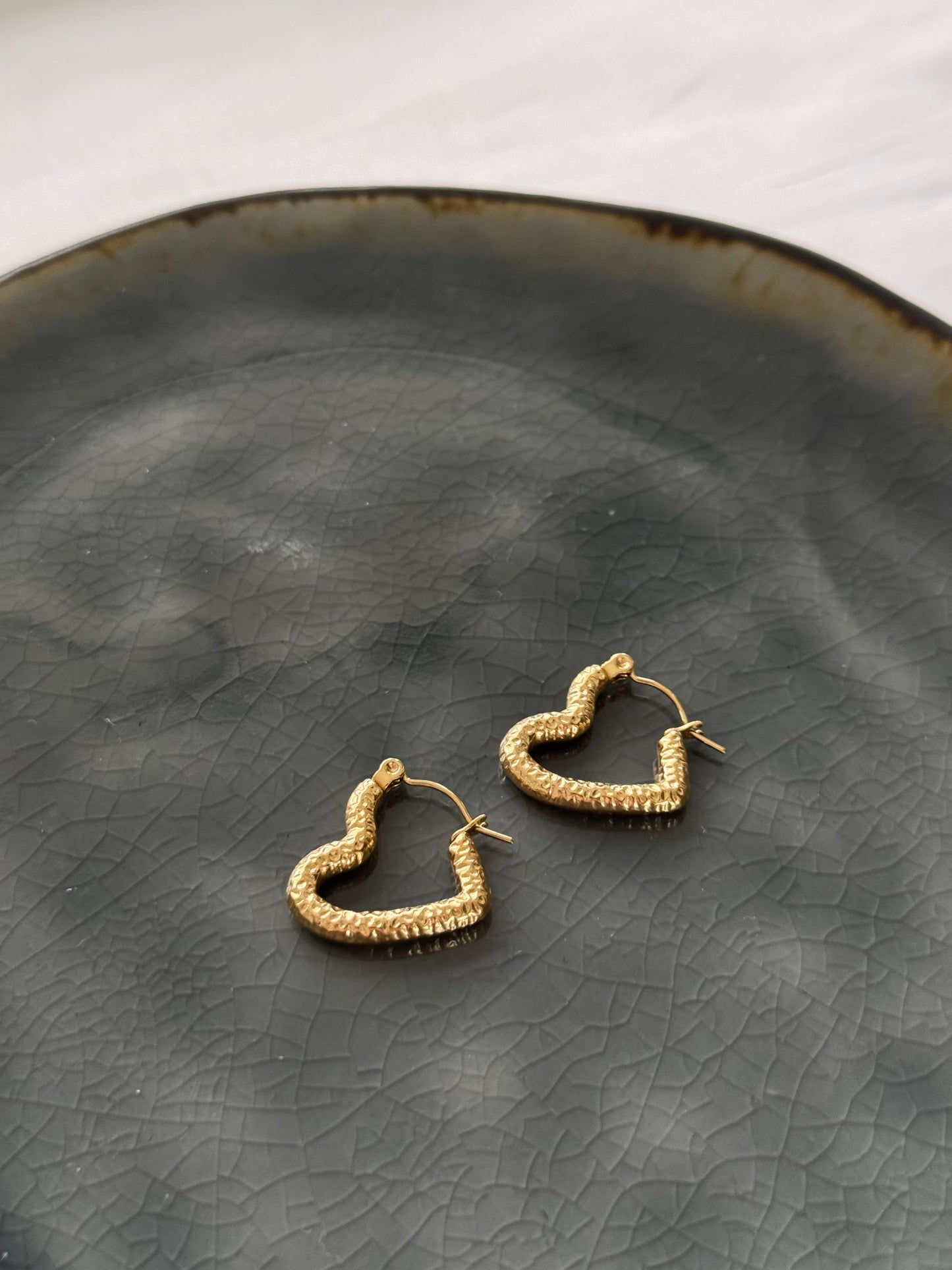 ‘PARTY HEART’ oorbellen - goud/zilver
