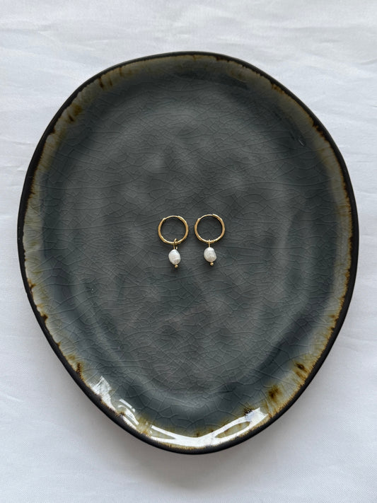 ‘PEARL’ oorbellen - goud/zilver